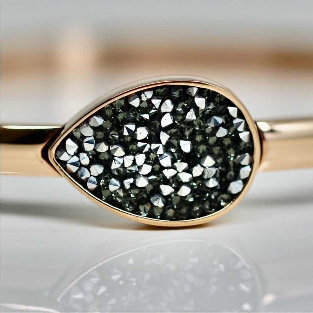 Jenna Jameson Gold Dipped Bracelet with Black Topez Stone - Picture 3 of 8
